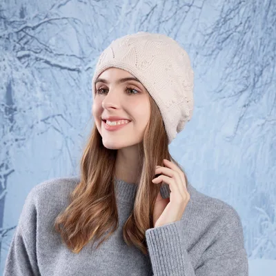 Big Head Circumference Makes Face Look Smaller Confinement Cap Korean Style Earflaps Warm 8657 Beige - Shop at LoveMi
