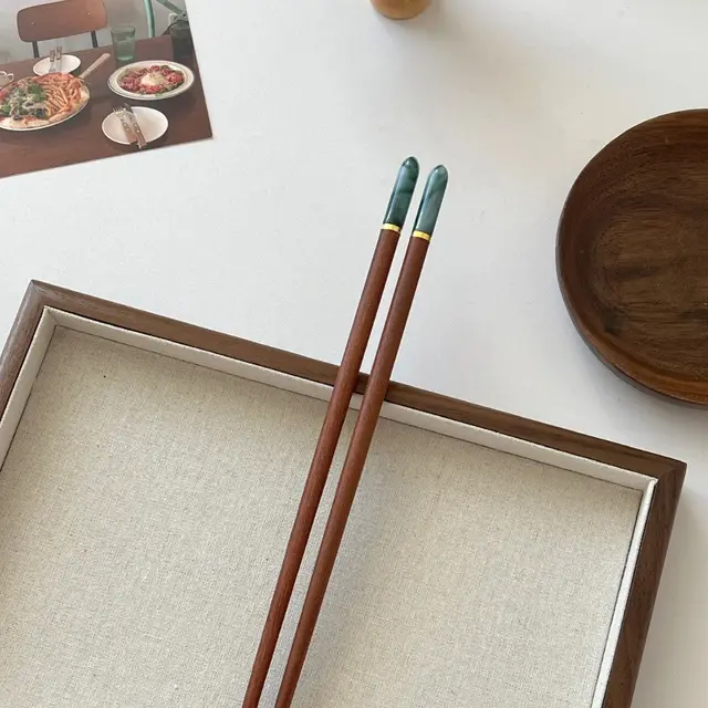 Top Red Sandalwood Chopsticks Household High end Blue - Shop at LoveMi