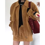 Khaki Coat Khaki Skirt