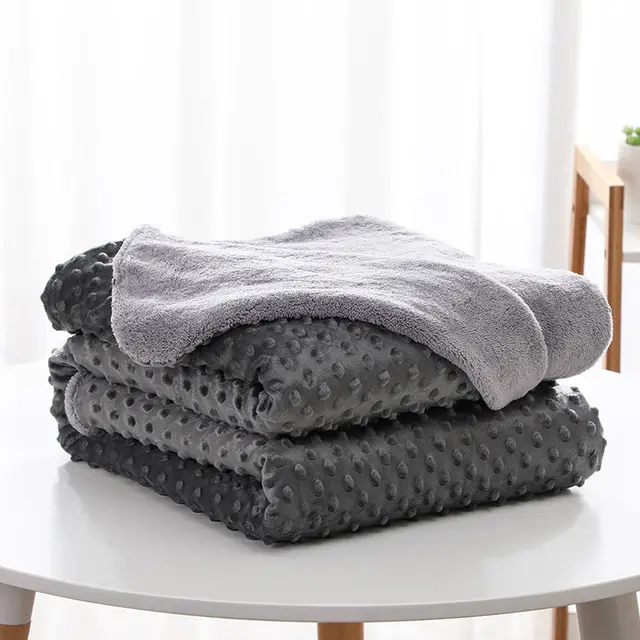 Aikexin Super Soft Lambswool Double layer Thickened Blanket Warm And Comfortable Silver Gray - Shop at LoveMi