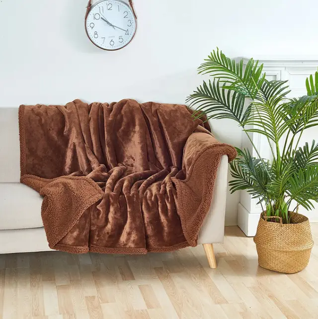 Pet Sofa Cushion Dog Bed Short Plush Carpet Waterproof Couple Blanket Brown - Shop at LoveMi