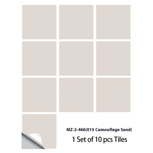 Morandi Solid Color Crystal Hard Piece Tile Sticker Camouflage Sand Color - Shop at LoveMi