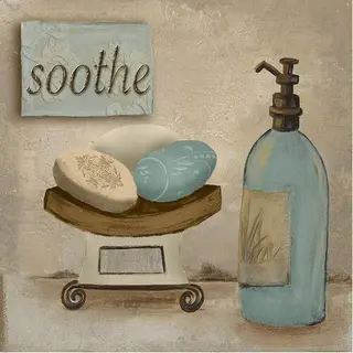 Modern Retro Bathroom Canvas Painting Mural Poster Wall