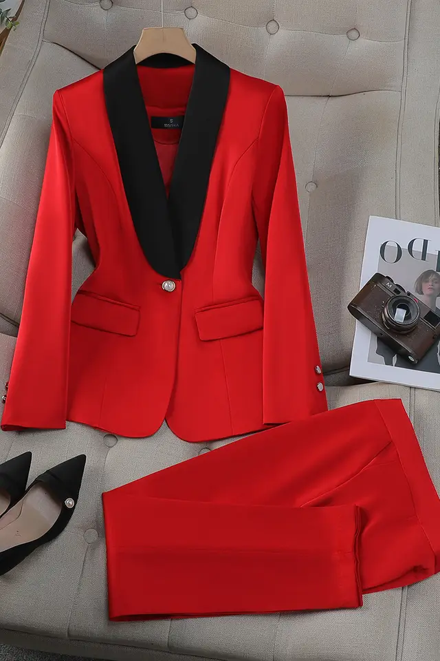 New Fashion Suit Women's Business Red - Shop at LoveMi