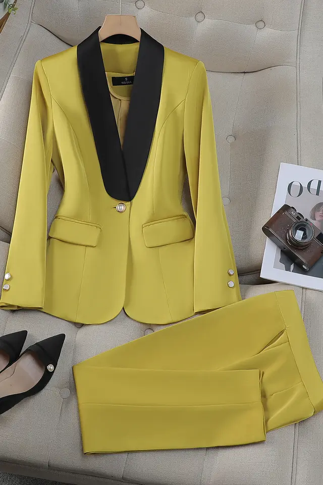 New Fashion Suit Women's Business Yellow - Shop at LoveMi