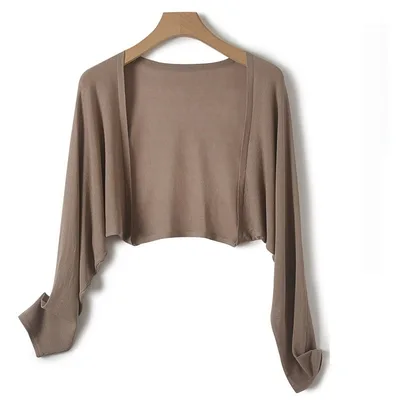 Top Sun Protection Shirt Thin Coat Sun Protection Clothing Air Conditioning Shirt For Women Camel - Shop at LoveMi