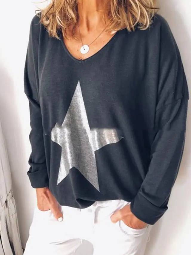Women's Long sleeved T shirt Bottoming Shirt Black - Shop at LoveMi