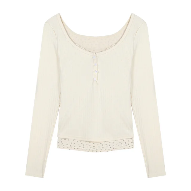 Lace Low necked Underwear Blouse Short Inner Wear Top Apricot - Shop at LoveMi
