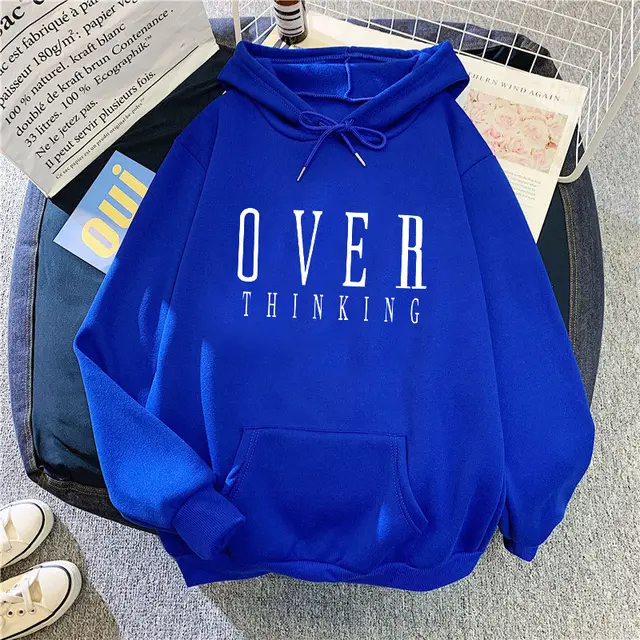 Women's Autumn And Winter Loose Coat Mid length Sweater Blue And White Picture - Shop at LoveMi