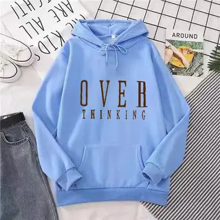Women's Autumn And Winter Loose Coat Mid-length Sweater - Sky Blue Brown Picture