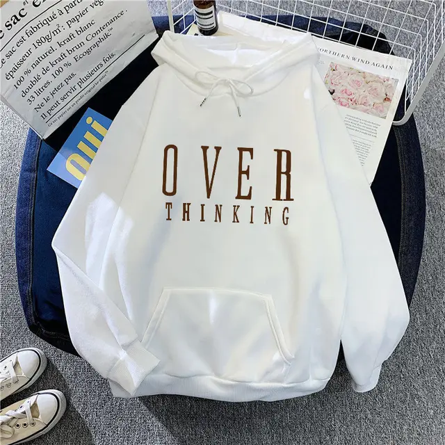 Women's Autumn And Winter Loose Coat Mid length Sweater White Brown Picture - Shop at LoveMi