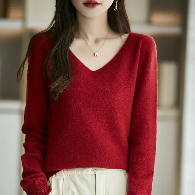 Front Line Ready made Garments Seamless Knitwear For Women Cherry Red - Shop at LoveMi