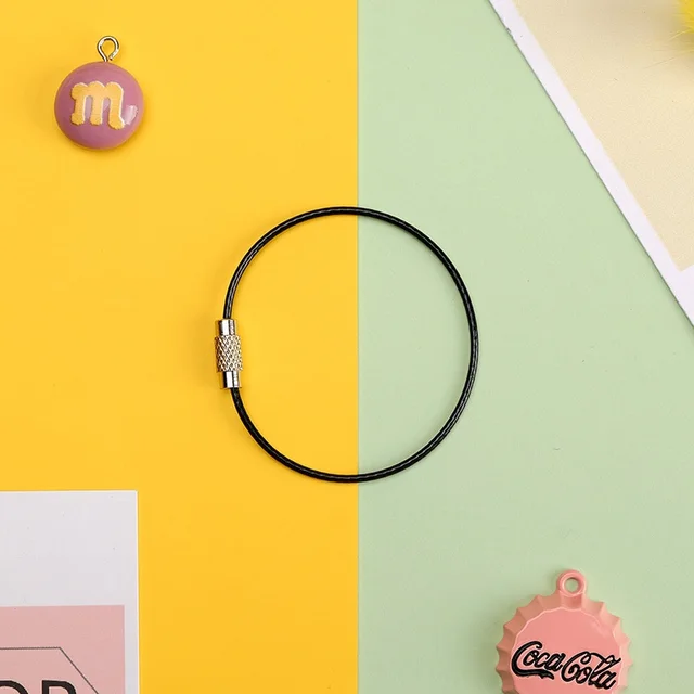 Simple Style Car Key Ring Pendant Black 10Pcs - Shop at LoveMi