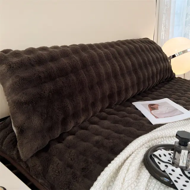 Milk Fiber Lengthened Double Pillow Case Brown - Shop at LoveMi