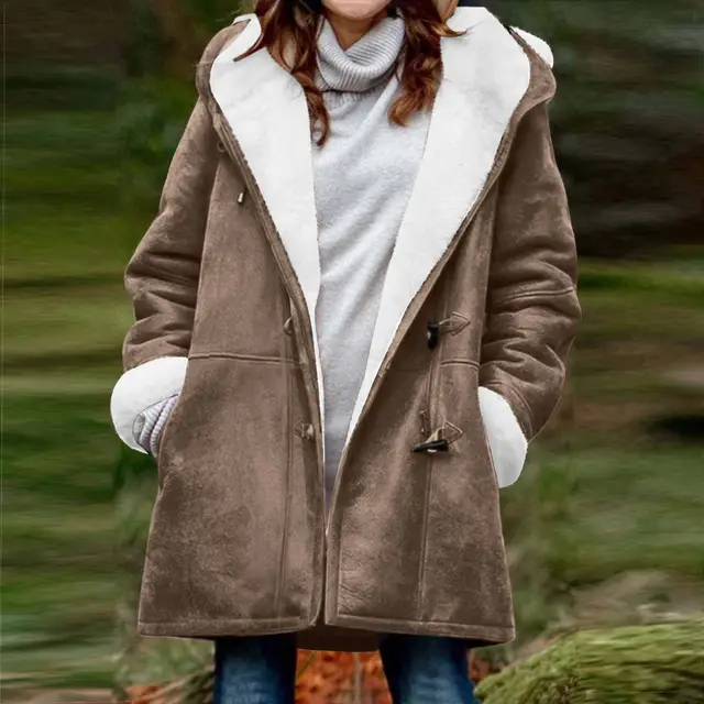 Women's Suede Fleece lined Warm Jacket Style 2 - Shop at LoveMi