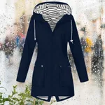 Navy Blue Slit Hemline At Hem