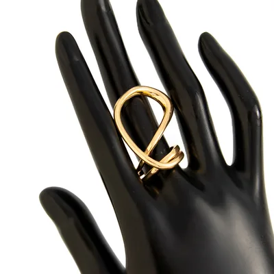 Exaggerated Metal Texture Light Luxury Geometric Irregular Wide Version Personalized Bracelet Female My05 Light Gold - Shop at LoveMi