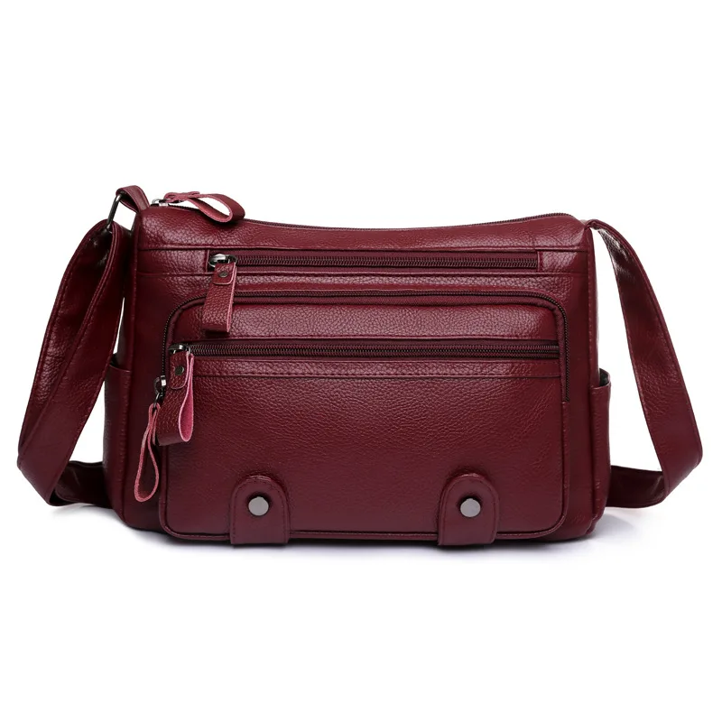 Women's Casual All match Retro Commuter Shoulder Bag Large Capacity High Sense Red - Shop at LoveMi
