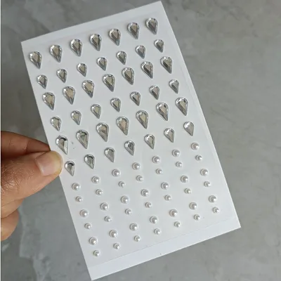 Comes With Sticky Pearl Stick on Crystals Transparent Photo Shoot 14 Water Drop Pearl Rhinestone - Shop at LoveMi