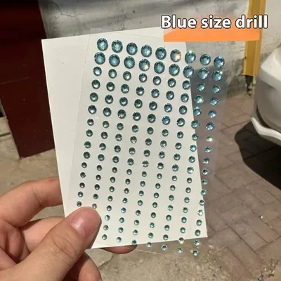 Comes With Sticky Pearl Stick on Crystals Transparent Photo Shoot Blue Diamond - Shop at LoveMi