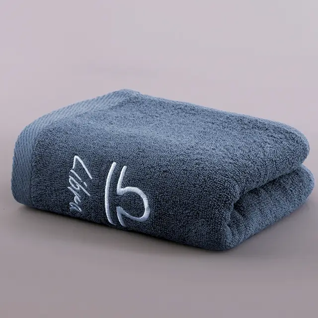 Constellation Bath Towel Plus sized Thick Absorbent Embroidery Face Washing 0480 Libra Blue - Shop at LoveMi