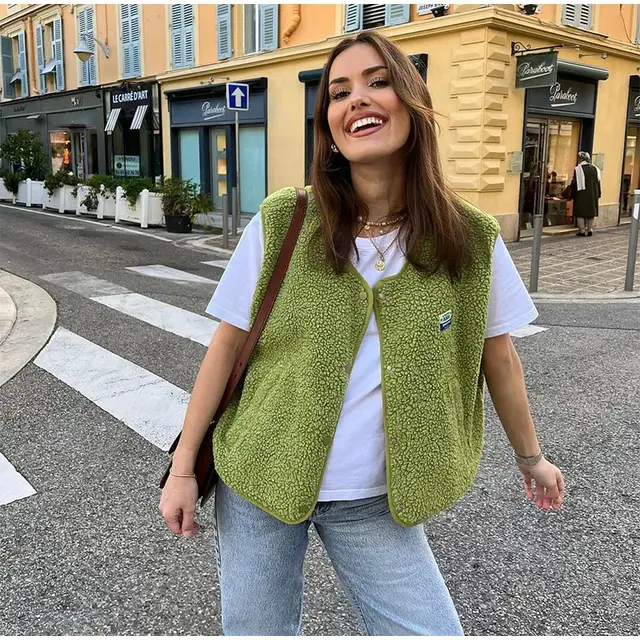 New Autumn Clothing Women's Vest Elegant Green - Shop at LoveMi