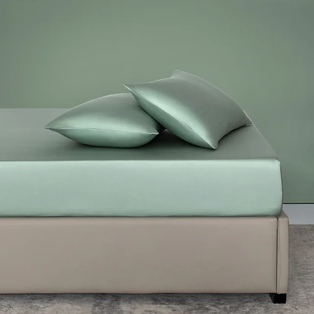 Fiber Printing Solid Color Fitted Sheet Chunxi Green - Shop at LoveMi