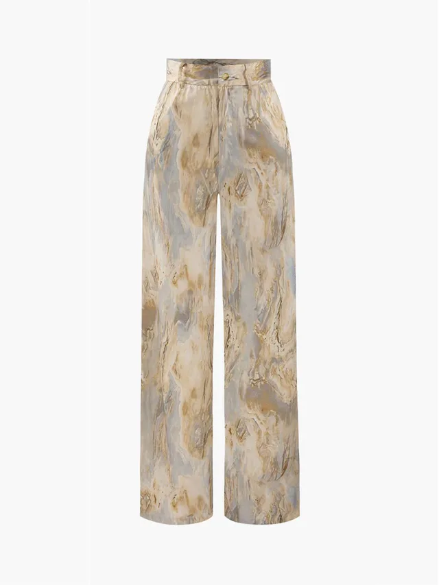 Summer New High Waist Retro Printed Trousers Color - Shop at LoveMi