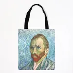 Van Gogh The Starry Night Oil Painting Tote Bag Women's Canvas Bag - Self Portrait