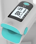 Finger Clamp Blood Oxygen Saturation Detector - Sky Blue