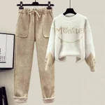 Apricot Sweater Khaki Pants