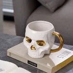 White Wide Chin Gold Handle