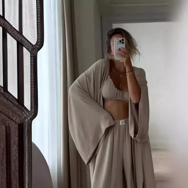 Loose Casual Swing Cardigan Dress Suit Gray Grey - Shop at LoveMi