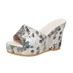 Fashion High Heel Wedge Sandals Women - White