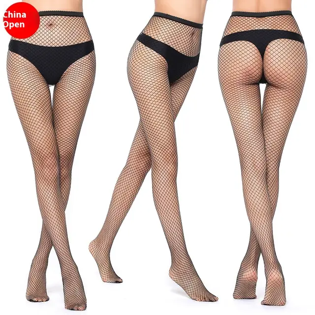 Plus Size Fishnet Stockings Black Silk Female Four Seasons Thin Super Elastic Romper China Network - Shop at LoveMi