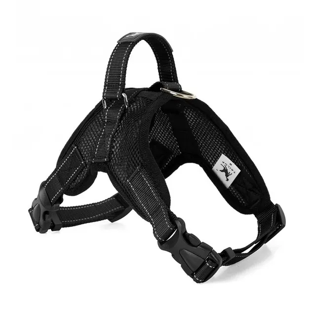 Pet Saddle Chest Strap Camouflage Outdoor Traction Dog Vest Mesh Black - Shop at LoveMi
