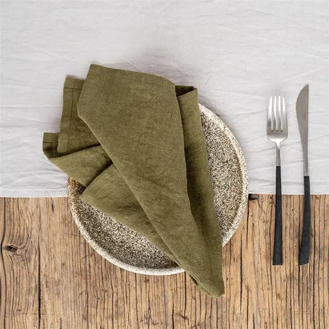 Simple Home Japanese Retro Linen Insulation Placemat Olive Green - Shop at LoveMi