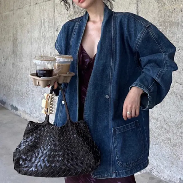Spring And Autumn New Loose Retro Casual Jacket Blue - Shop at LoveMi