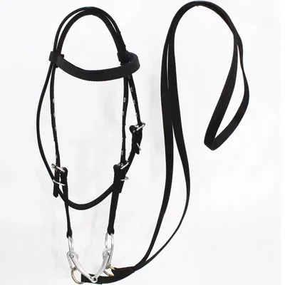 Horse Halter Rope Riding Hose Bridle Fiber Black Large - Shop at LoveMi