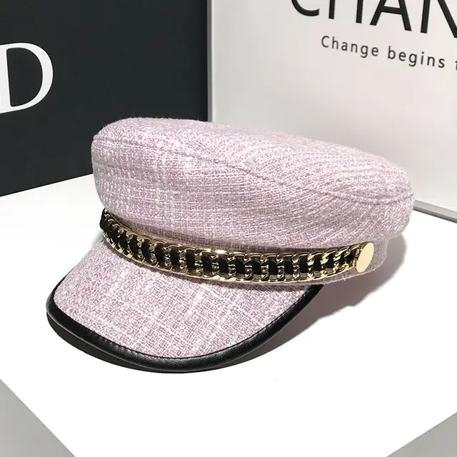 French Elegant Western Style Octagonal Cap Women Pink - Shop at LoveMi