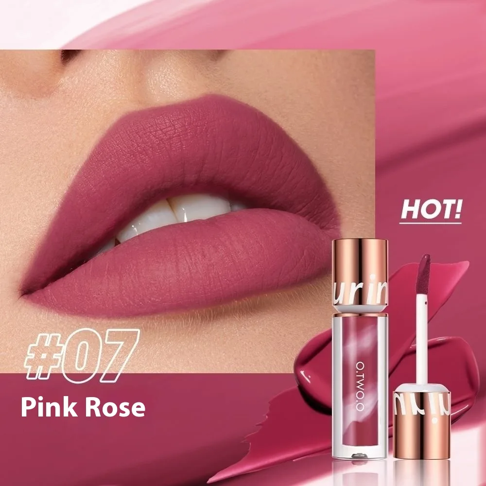 Matte Lip Gloss White And Plain Matte - Sc0577 Pink Rose