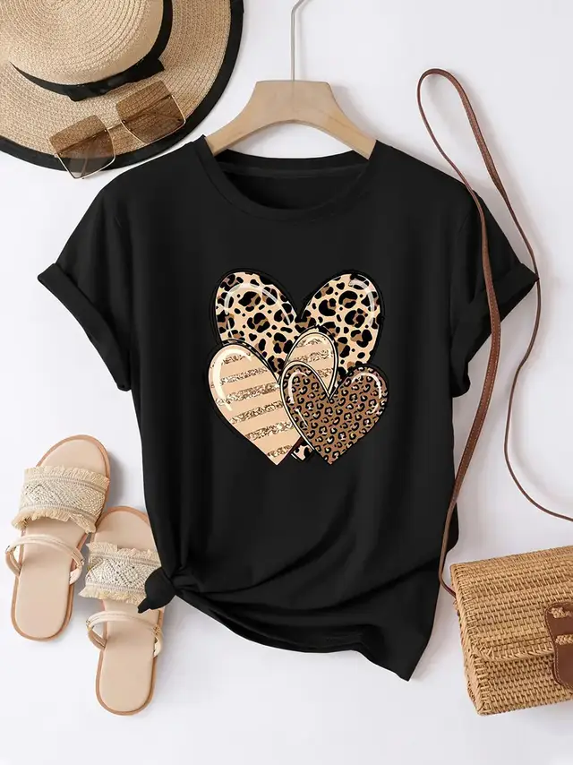 European And American Valentine's Day Love Round Neck Women's Top Hs25 - Shop at LoveMi