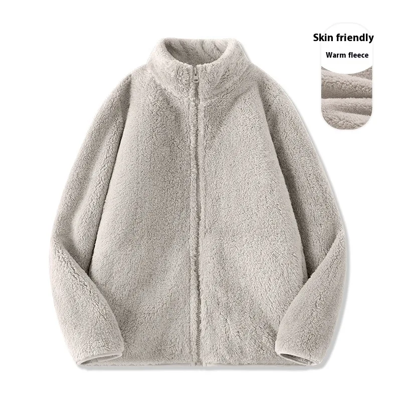Autumn And Winter Fleece Shell Jacket Liner Gray, Fleece Lining Top - Grey - View 1