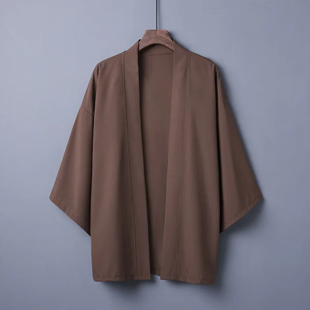 Solid Color Cardigan Summer Shirt For Air Conditioning Room Sun Protection Clothing Tide Brown - Shop at LoveMi