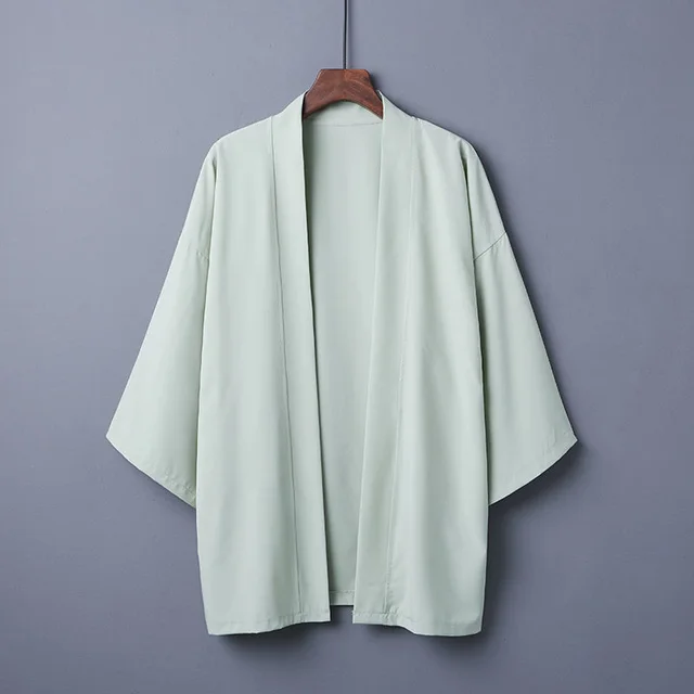 Solid Color Cardigan Summer Shirt For Air Conditioning Room Sun Protection Clothing Tide Light Matcha Green - Shop at LoveMi