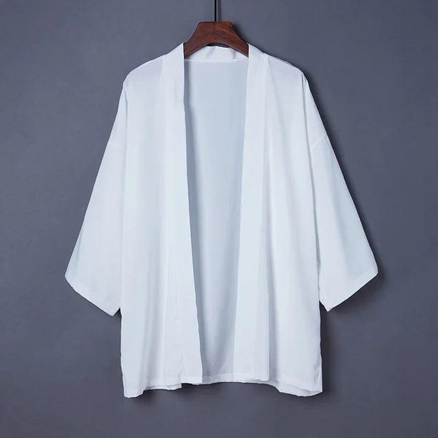 Solid Color Cardigan Summer Shirt For Air Conditioning Room Sun Protection Clothing Tide White - Shop at LoveMi