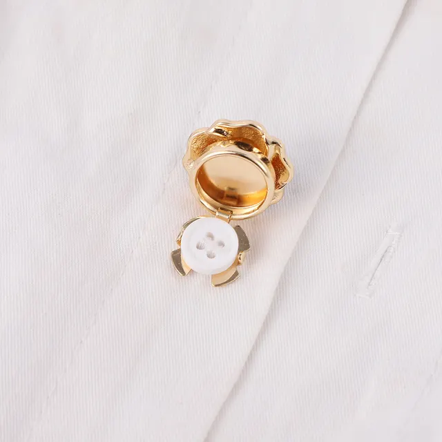 Women's Korean style Three dimensional Rose Pearl Cufflinks White - Shop at LoveMi