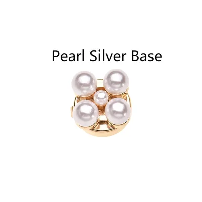 Korean Style Pearl Shirt Cufflinks Pearl Silver Base - Shop at LoveMi