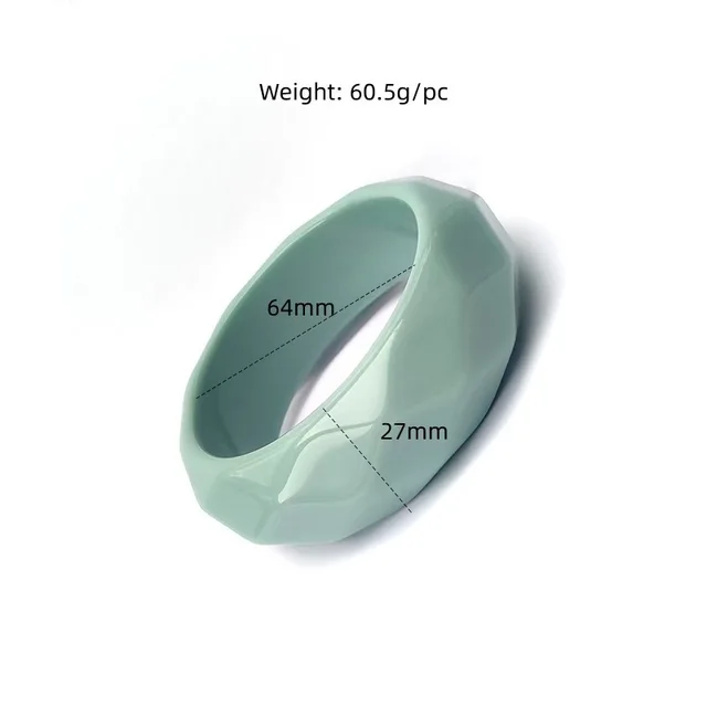 Crystal like Colorful Exaggerated Acrylic Bracelet For Women Light Blue - Shop at LoveMi