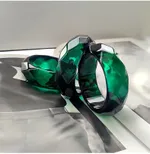 Transparent Peacock Green